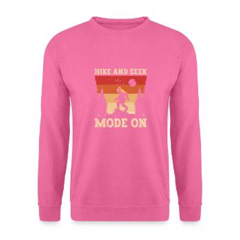 Bigfoot Party Supplies Hike And Seek Mode On - Unisex Sweatshirt - pink - Front