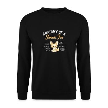 Anatomy Of A Fennec Fox Cute Fox Lover Kawaii Fenn - Unisex Sweatshirt - black - Front - Alina (178cm) & Michal (187cm)