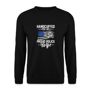 Police Wife - Supporter USA - Sweat-shirt Unisexe - noir - Devant - Alina (178cm) & Michal (187cm)