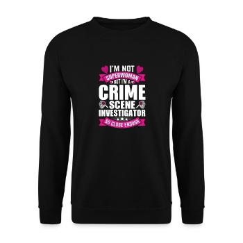 Preuves médico-légales - Kripo Polizei Forensics - Sweat-shirt Unisexe - noir - Devant - Alina (178cm) & Michal (187cm)