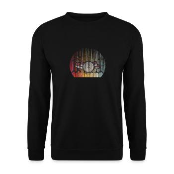 Drums Drummer Band Drumset Retro Percussion Drums - Unisex Pullover - Schwarz - Vorne - Alina (178cm) & Michal (187cm)