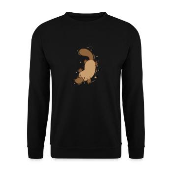 Platypus diving Australia - Unisex Sweatshirt - black - Front - Alina (178cm) & Michal (187cm)
