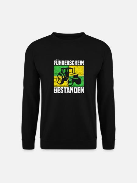 Traktor Führerschein Bestanden Landwirt - Unisex Pullover - Schwarz