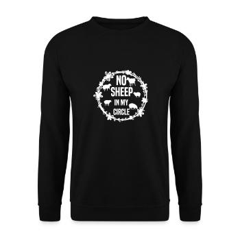No Sheep In My Circle - Unisex Sweatshirt - black - Front - Alina (178cm) & Michal (187cm)