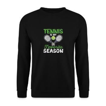 Le tennis est ma saison préférée Funny Sport Fan - Sweat-shirt Unisexe - noir - Devant - Alina (178cm) & Michal (187cm)