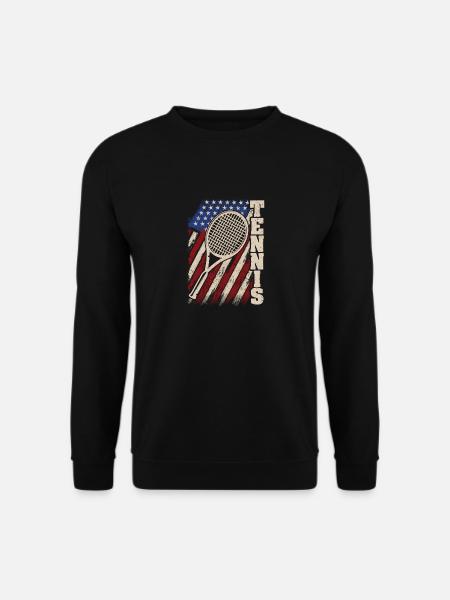 Amerikanische Flagge Tennisspieler Trainer Fans - Unisex Pullover - Schwarz
