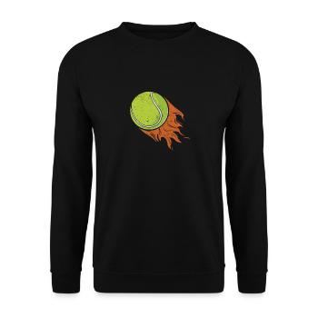 Balle de tennis Cool Drôle de joueur de sport Entraîneur Fan - Sweat-shirt Unisexe - noir - Devant - Alina (178cm) & Michal (187cm)