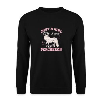 Percheron Horse Girl Loves Her Percheron Draft Hor - Sweat-shirt Unisexe - noir - Devant - Alina (178cm) & Michal (187cm)