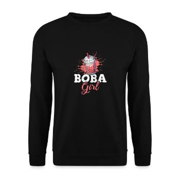 Boba Tea Bubble Milk Tea Drinker Lovers Tapioca Mi - Unisex Sweatshirt - black - Front - Alina (178cm) & Michal (187cm)
