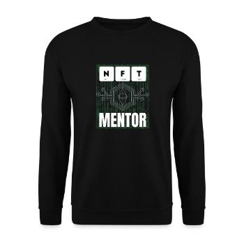 NFT Mentor non-fungible token for virtual - Unisex Sweatshirt - black - Front - Alina (178cm) & Michal (187cm)