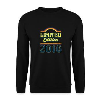 Limited Edition 2016 Vintage - Unisex Pullover - Schwarz - Vorne - Alina (178cm) & Michal (187cm)