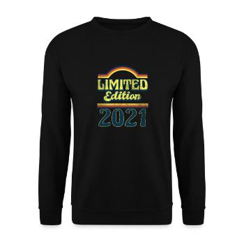 Limited Edition 2021 Vintage - Unisex Pullover - Schwarz - Vorne - Alina (178cm) & Michal (187cm)