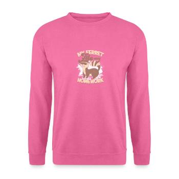 Mon furet a mangé mes devoirs fun scool - devoirs - Sweat-shirt Unisexe - rose - Devant