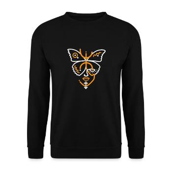 AMAZIGH FRAUENGESICHT - SYMBOL DER FREIHEIT - Unisex Pullover - Schwarz - Vorne - Alina (178cm) & Michal (187cm)