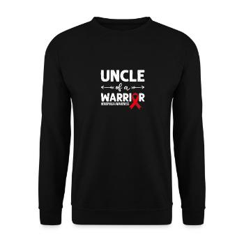 Oncle d’un guerrier, Hémophilie au ruban rouge - Sweat-shirt Unisexe - noir - Devant - Alina (178cm) & Michal (187cm)