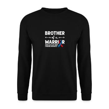 Frère d’un guerrier, ruban rouge et bleu HLHS - Sweat-shirt Unisexe - noir - Devant - Alina (178cm) & Michal (187cm)