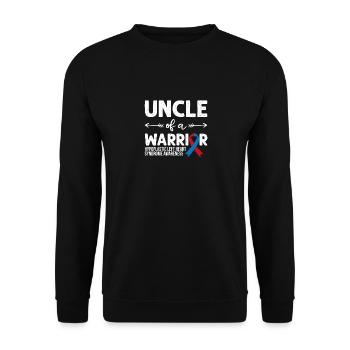 Oncle d’un guerrier, ruban rouge et bleu HLHS - Sweat-shirt Unisexe - noir - Devant - Alina (178cm) & Michal (187cm)
