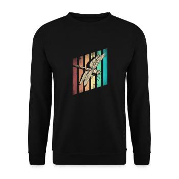 Libelle Libelle Libellen Insekten Silhouette - Unisex Pullover - Schwarz - Vorne - Alina (178cm) & Michal (187cm)