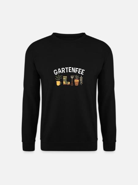 Gartenfee Gärtnerin Gartenarbeit Pflanzenmama - Unisex Pullover - Schwarz