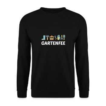 Gartenfee Gartenarbeit Gärtnern Hobbygärtner - Unisex Pullover - Schwarz - Vorne - Alina (178cm) & Michal (187cm)