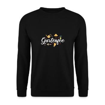 Gartenfee Gartenarbeit Gärtnern Hobbygärtner - Unisex Pullover - Schwarz - Vorne - Alina (178cm) & Michal (187cm)