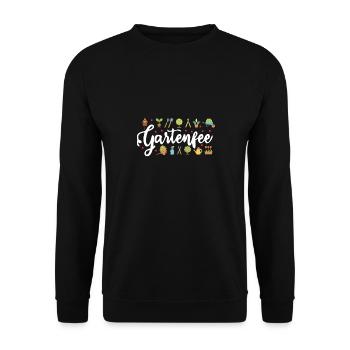 Gartenfee Pflanzenmama Gartenarbeit Gärtnerin - Unisex Pullover - Schwarz - Vorne - Alina (178cm) & Michal (187cm)