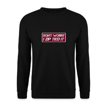 Don't worry, I've bound it if - Unisex Sweatshirt - black - Front - Alina (178cm) & Michal (187cm)
