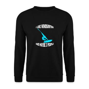 Cadeau Windsurfer Planche à voile Surf Kitesurfeur - Sweat-shirt Unisexe - noir - Devant - Alina (178cm) & Michal (187cm)