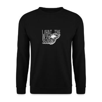 What The Shell - Muscheln sammeln - Unisex Pullover - Schwarz - Vorne - Alina (178cm) & Michal (187cm)
