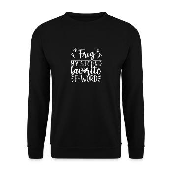 My Second Favorite F Word, Frog Hunt - Unisex Sweatshirt - black - Front - Alina (178cm) & Michal (187cm)