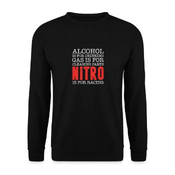 Nitro est pour la course, la course de dragster - Sweat-shirt Unisexe - noir - Devant - Alina (178cm) & Michal (187cm)