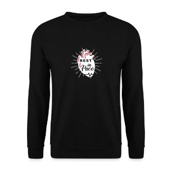 Rest In Pace, chirurgie à cœur ouvert - Sweat-shirt Unisexe - noir - Devant - Alina (178cm) & Michal (187cm)