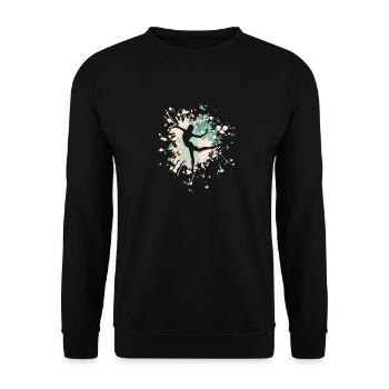 Grande éclaboussure de couleur de danse - Sweat-shirt Unisexe - noir - Devant - Alina (178cm) & Michal (187cm)