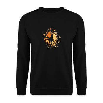 Cheval Belle Éclaboussure De Couleur - Sweat-shirt Unisexe - noir - Devant - Alina (178cm) & Michal (187cm)