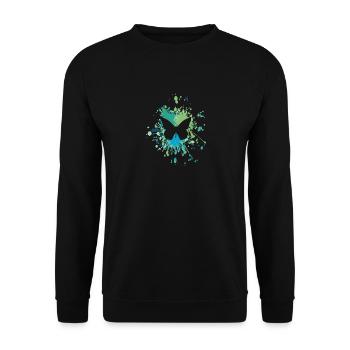 Éclaboussure de couleur papillon - Sweat-shirt Unisexe - noir - Devant - Alina (178cm) & Michal (187cm)