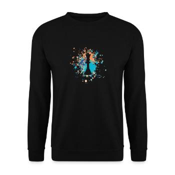 Chess Queen Color Splash - Unisex Sweatshirt - black - Front - Alina (178cm) & Michal (187cm)