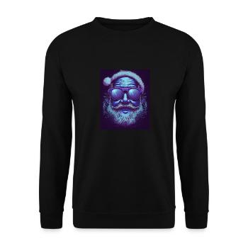 Weihnachten Neon Abstrakt Sonnenbrille Kosmisch - Unisex Pullover - Schwarz - Vorne - Alina (178cm) & Michal (187cm)