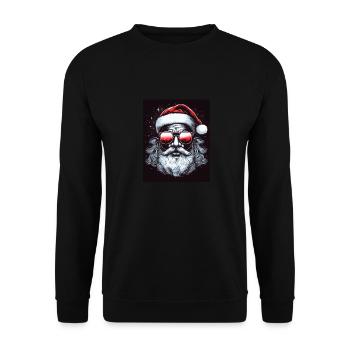 Weihnachten Neon Bodybuilding Sonnenbrille Muskeln - Unisex Pullover - Schwarz - Vorne - Alina (178cm) & Michal (187cm)