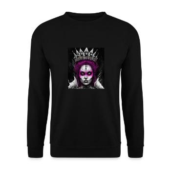 Evil Old Woman Horror Gothic Horror Witch Abstract - Unisex Sweatshirt - black - Front - Alina (178cm) & Michal (187cm)