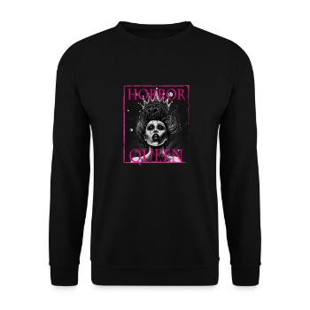 Evil Old Woman Horror Gothic Horror Witch Abstract - Unisex Sweatshirt - black - Front - Alina (178cm) & Michal (187cm)