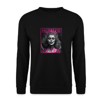 Evil Old Woman Horror Gothic Horror Witch Abstract - Unisex Sweatshirt - black - Front - Alina (178cm) & Michal (187cm)
