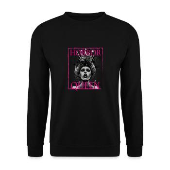 Evil Old Woman Horror Gothic Horror Witch Abstract - Unisex Sweatshirt - black - Front - Alina (178cm) & Michal (187cm)