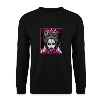 Evil Old Woman Horror Gothic Horror Witch Abstract - Unisex Sweatshirt - black - Front - Alina (178cm) & Michal (187cm)