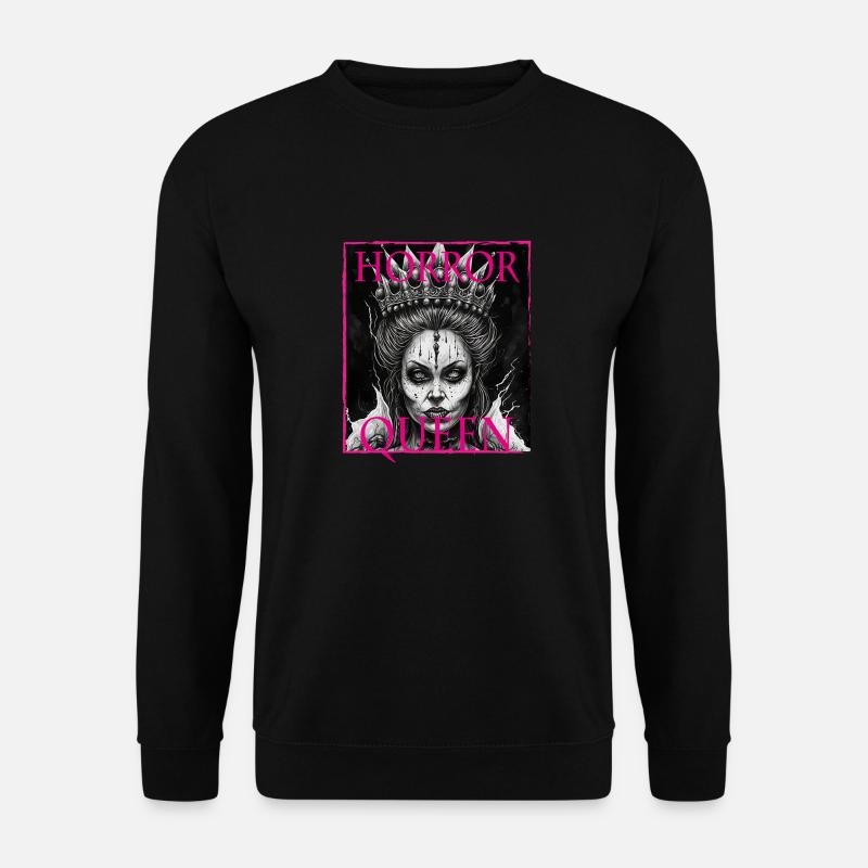 Böse alte Frau Horror Gothic Grusel Hexe Abstrakt - Unisex Pullover - Schwarz