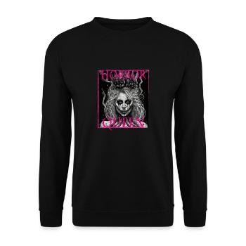 Evil Old Woman Horror Gothic Horror Witch Abstract - Unisex Sweatshirt - black - Front - Alina (178cm) & Michal (187cm)