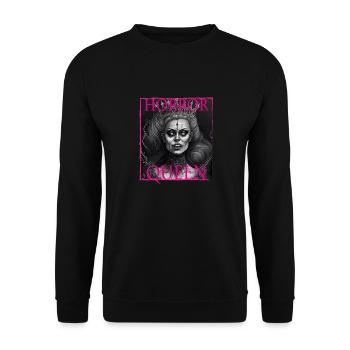 Evil Old Woman Horror Gothic Horror Witch Abstract - Unisex Sweatshirt - black - Front - Alina (178cm) & Michal (187cm)