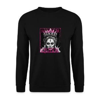 Evil Old Woman Horror Gothic Horror Witch Abstract - Unisex Sweatshirt - black - Front - Alina (178cm) & Michal (187cm)
