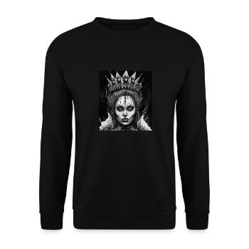 Evil Old Woman Horror Gothic Horror Witch Abstract - Unisex Sweatshirt - black - Front - Alina (178cm) & Michal (187cm)
