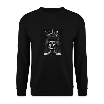 Evil Old Woman Horror Gothic Horror Witch Abstract - Unisex Sweatshirt - black - Front - Alina (178cm) & Michal (187cm)
