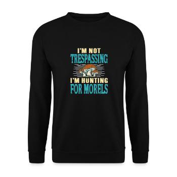 Not Trespassing I'm Hunting For Morels Mycology - Unisex Sweatshirt - black - Front - Alina (178cm) & Michal (187cm)